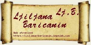 Ljiljana Baričanin vizit kartica